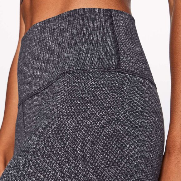 Lululemon Wunder Under Leggings / Tights / Pants (black grey herringbone) Luon - Picture 2 of 12